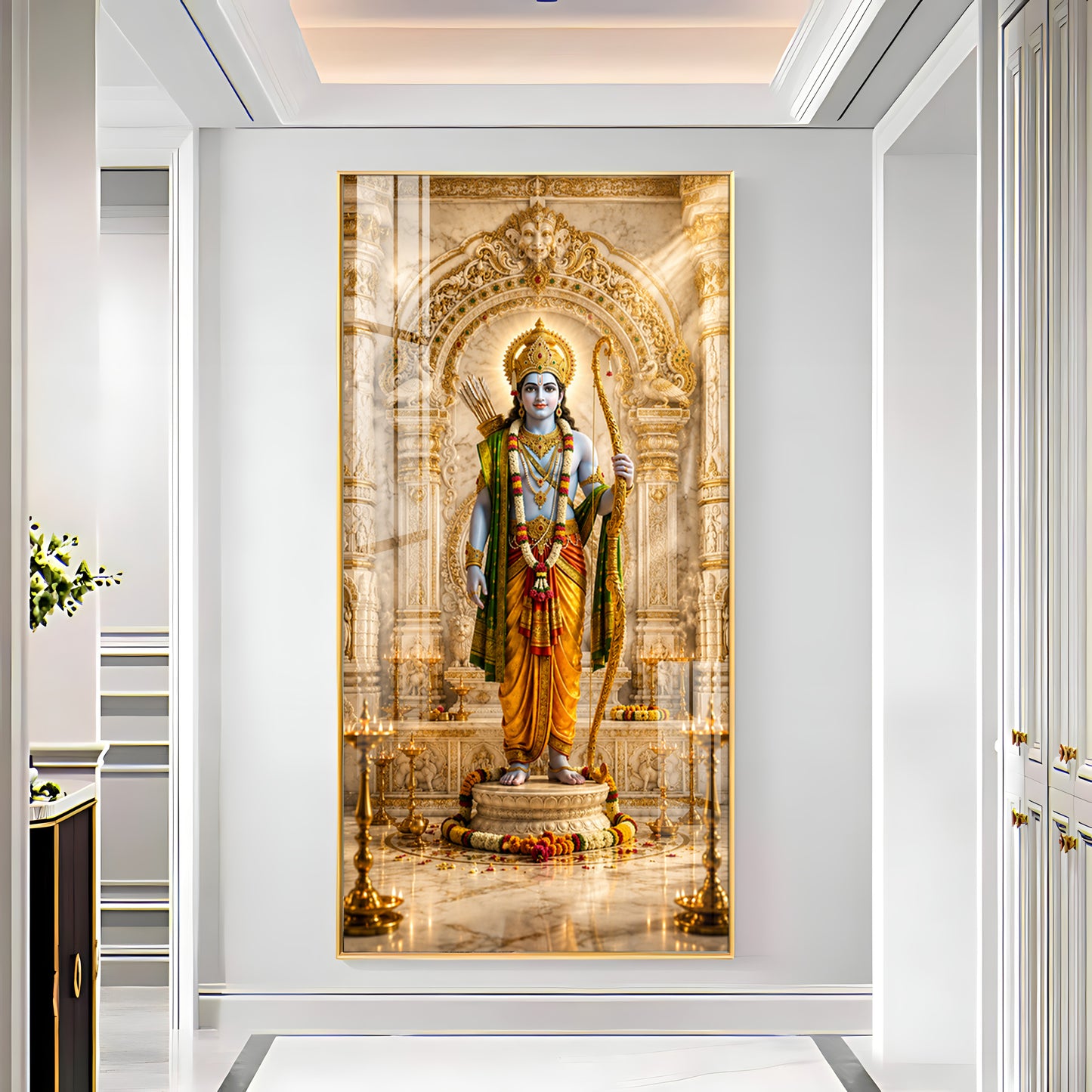 Depicting Lord Rama Premium Acrylic Vertical Wall Art