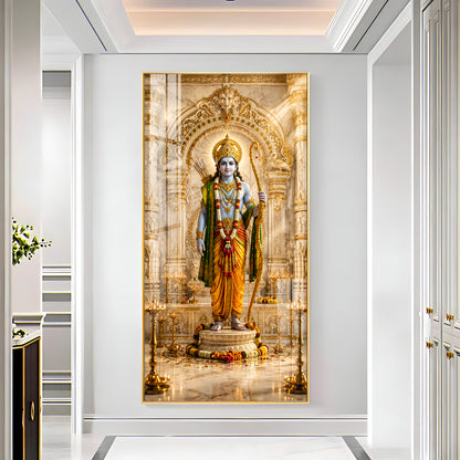 Depicting Lord Rama Premium Acrylic Vertical Wall Art