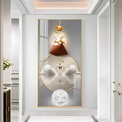 Reflective Elegance Premium Acrylic Vertical Wall Art
