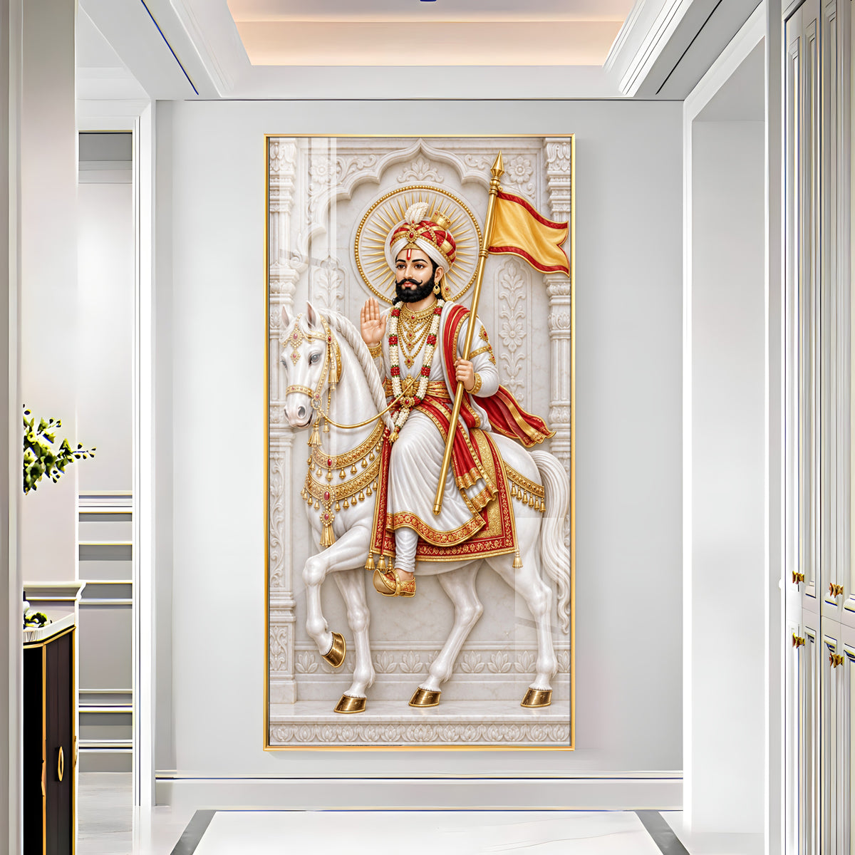 Baba Ramdevji Premium Acrylic Vertical Wall Art