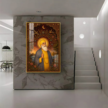 Guru Nanak Dev Ji Spiritual Grace Premium Acrylic Vertical Wall Art