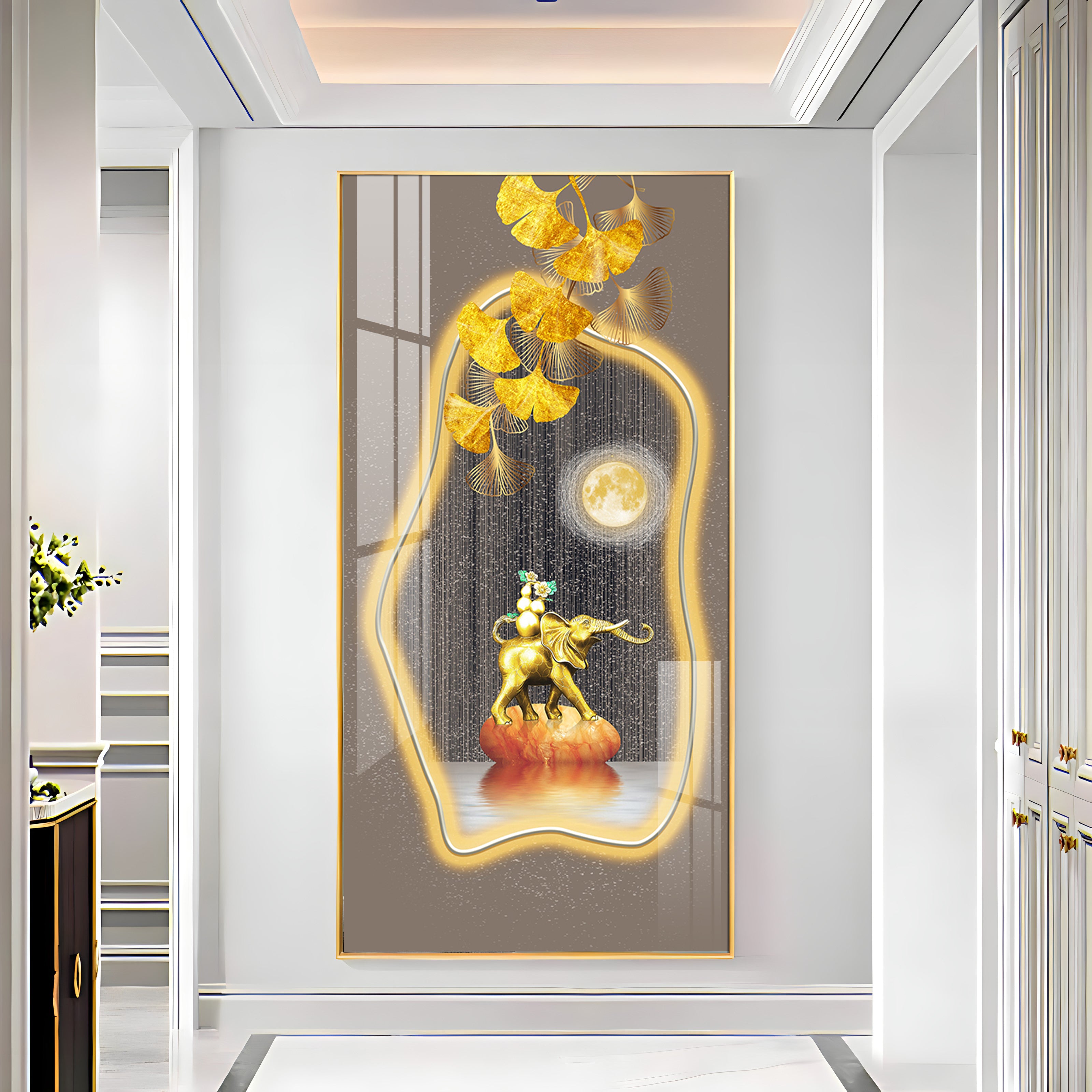 Elephant Equine Elegance Premium Acrylic Vertical Wall Art