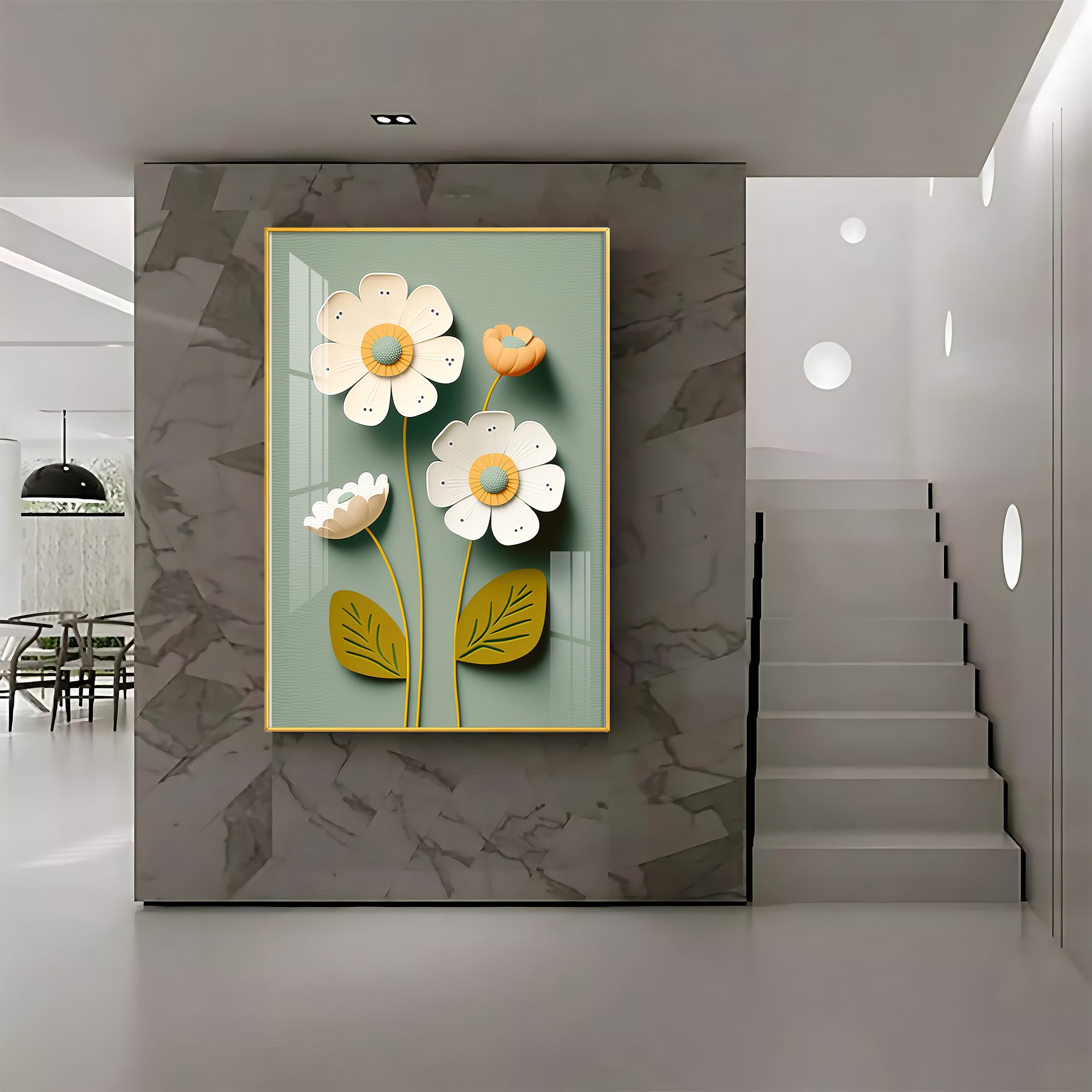 Bouquet Of Flowers Premium Acrylic Vertical Wall Art