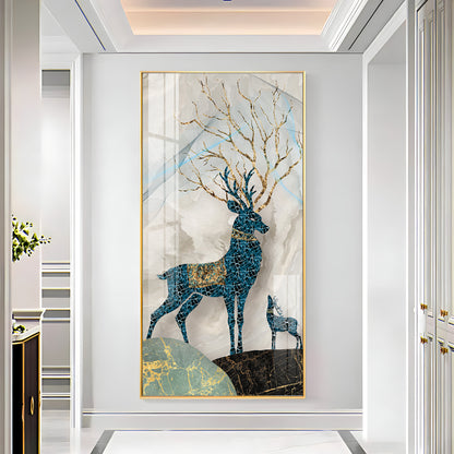 Pair Of Two Deer Premium Acrylic Vertical Wall Art