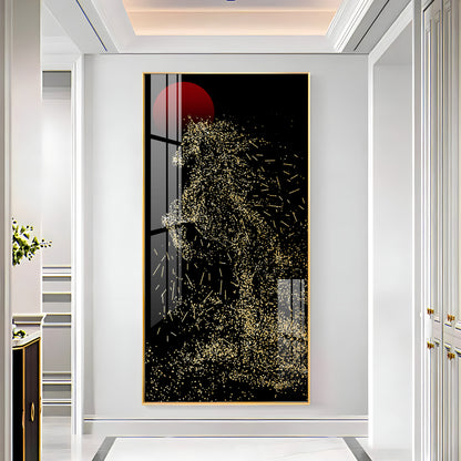 Dazzling Silver Horse Premium Acrylic Vertical Wall Art