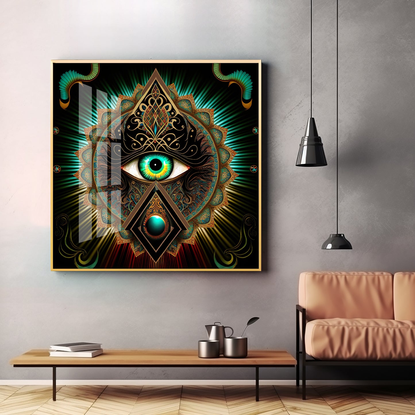 All-Seeing Eye Premium Acrylic Square Wall Art