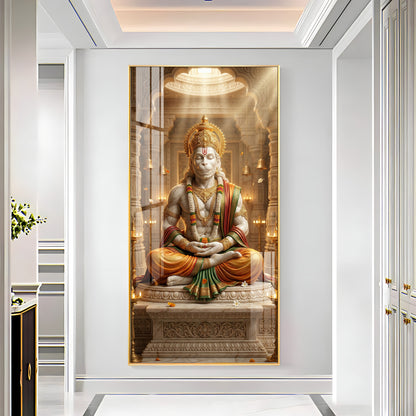 Divine Hanuman Ji Essence Premium Acrylic Vertical Wall Art