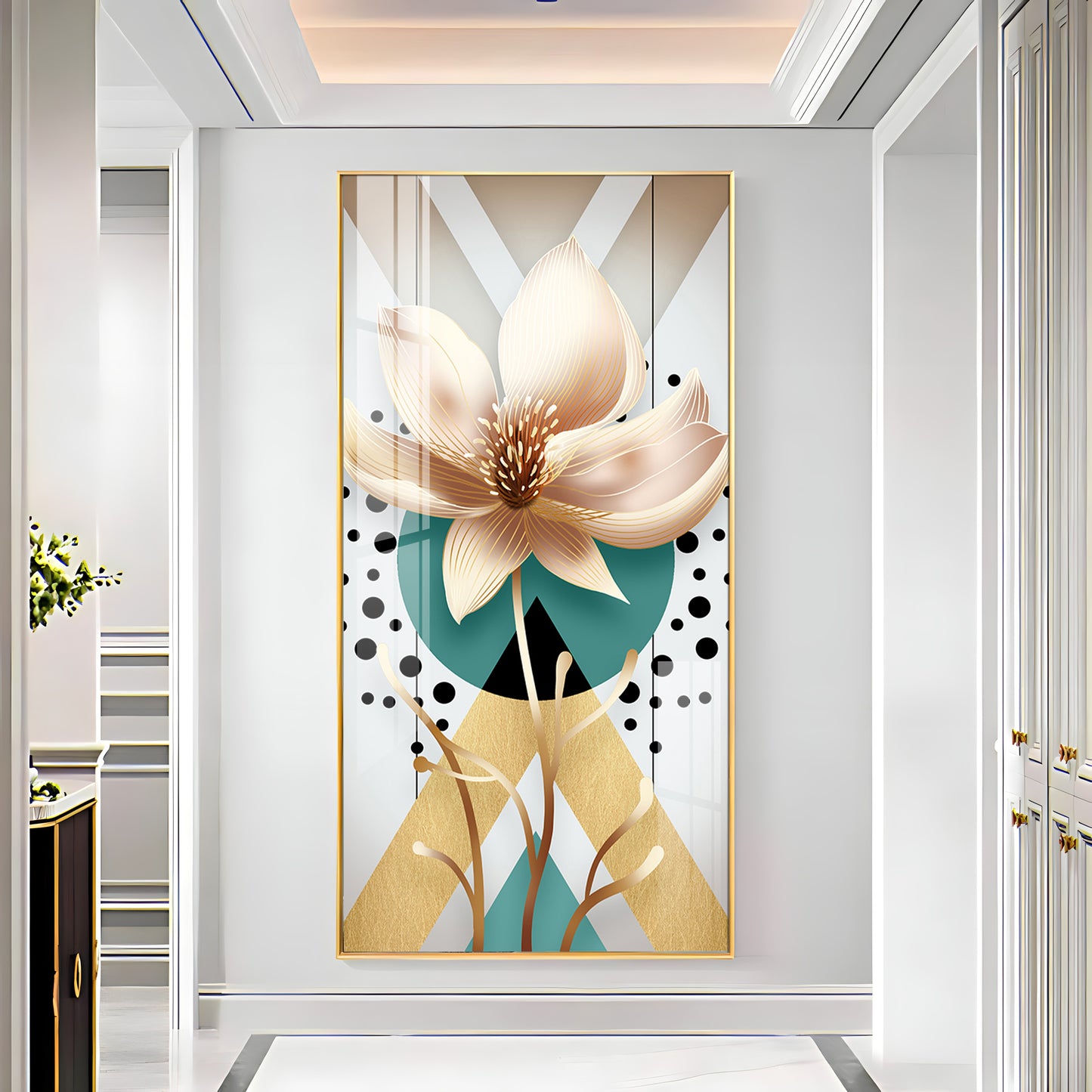 Abstract Flower Premium Acrylic Vertical Wall Art