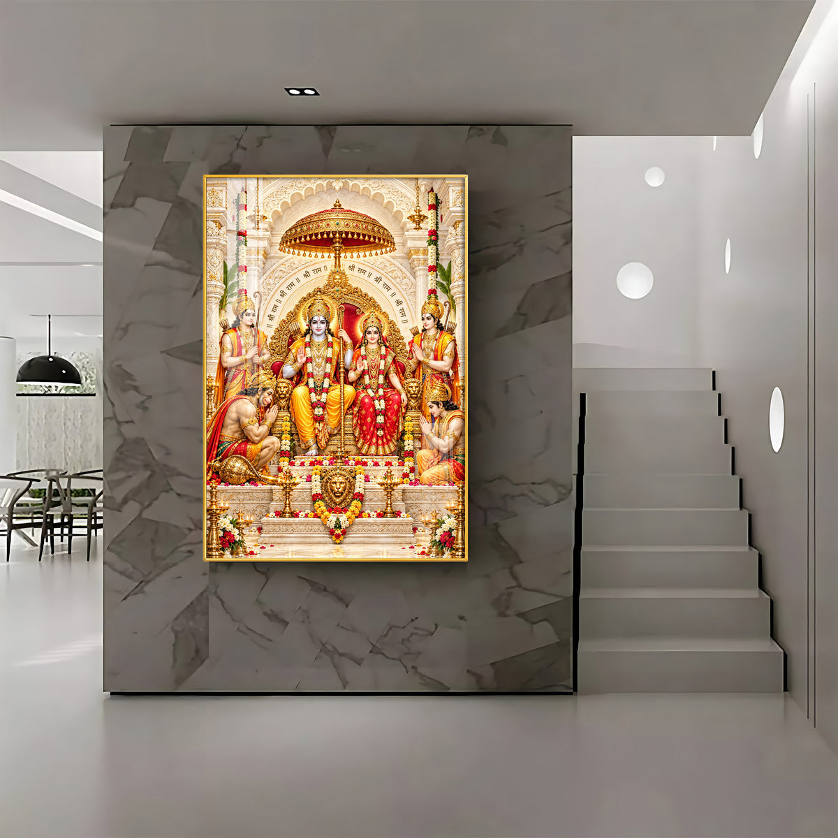 Ram Darbar Premium Acrylic Vertical Wall Art