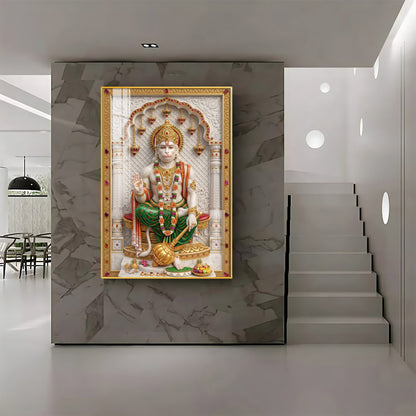 Lord Sankat Mochan Hanuman Premium Acrylic Vertical Wall Art
