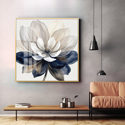 Whispering Petals Flower Premium Acrylic Square Wall Art