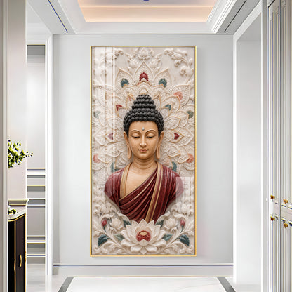 Meditation Buddha Premium Acrylic Vertical Wall Art