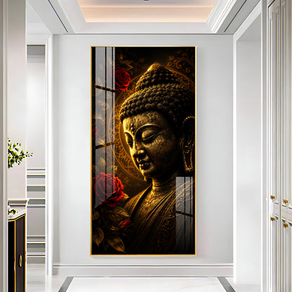 Beautiful Divine Buddha Premium Acrylic Vertical Wall Art