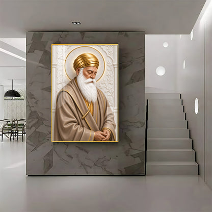 Guru Nanak Devji Meditation Premium Acrylic Vertical Wall Art