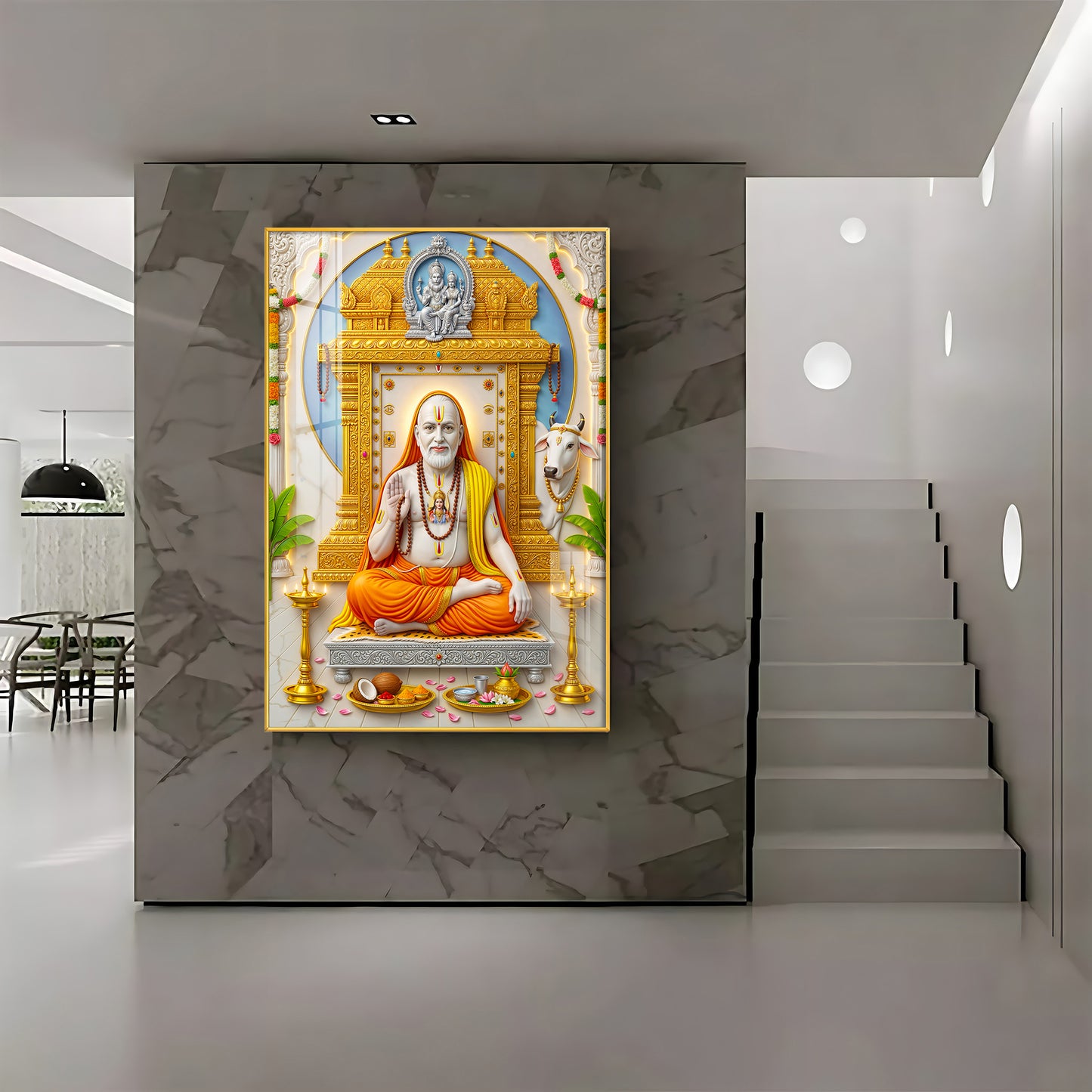 Sri Raghavendra Swamy Ji Premium Acrylic Vertical Wall Art