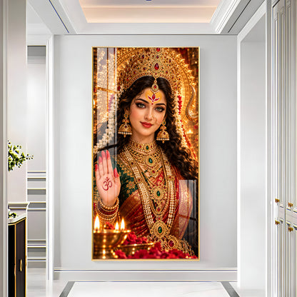 Maa Durga Blessings Premium Acrylic Vertical Wall Art