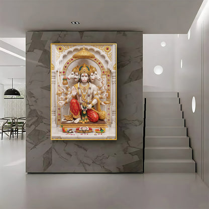 Peaceful Presence Of Hanuman Ji Premium Acrylic Vertical Wall Art