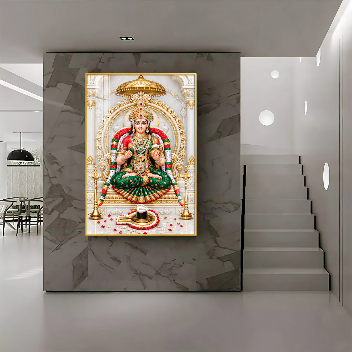 Annapurna With Shivling Premium Acrylic Vertical Wall Art