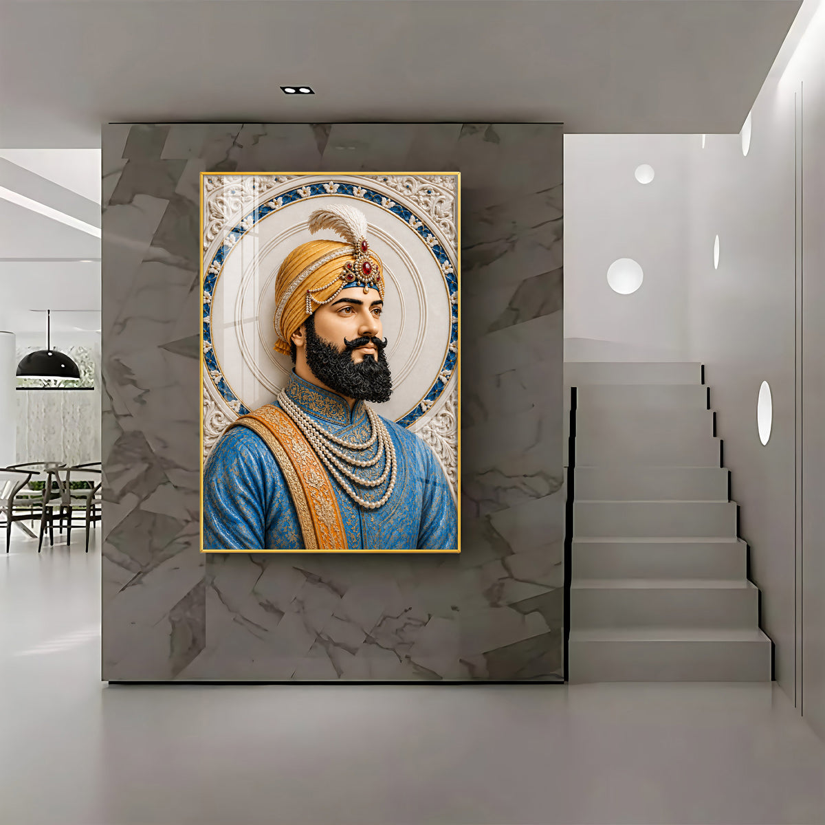 Divine Guru Gobind Singh Ji Premium Acrylic Vertical Wall Art