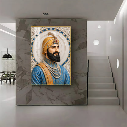 Divine Guru Gobind Singh Ji Premium Acrylic Vertical Wall Art