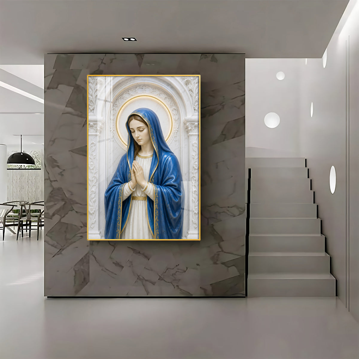 Praying Mother Mary Premium Acrylic Vertical Wall Art