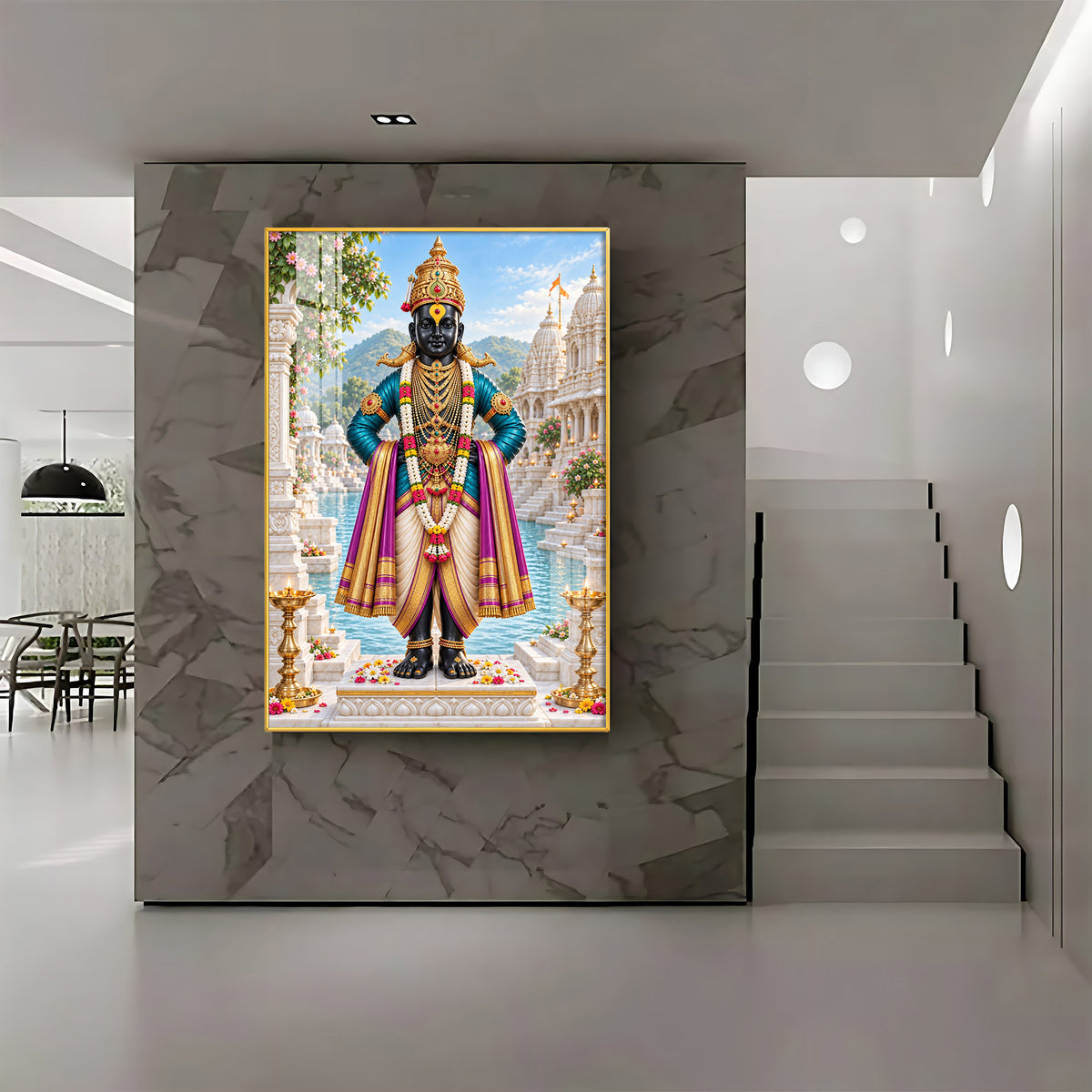 Lord Vitthal Premium Acrylic Vertical Wall Art