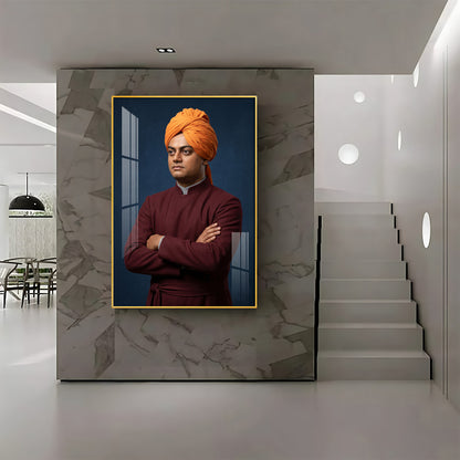 Shri Swami Vivekanand Premium Acrylic Vertical Wall Art
