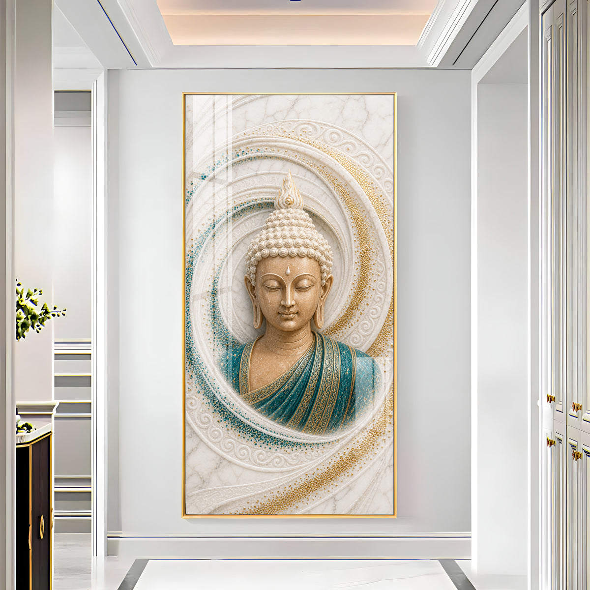 Buddha Spiral Premium Acrylic Vertical Wall Art