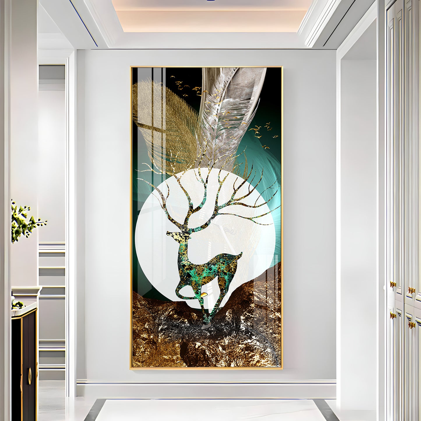Majestic Deer Haven Premium Acrylic Vertical Wall Art