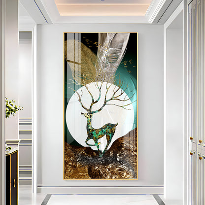 Majestic Deer Haven Premium Acrylic Vertical Wall Art