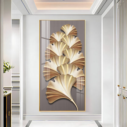 Golden Glow Premium Acrylic Vertical Wall Art
