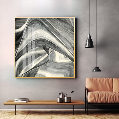 Linee Astratte Premium Acrylic Square Wall Art