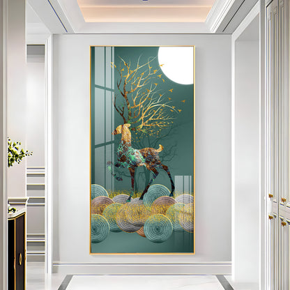Colorful Deer Premium Acrylic Vertical Wall Art