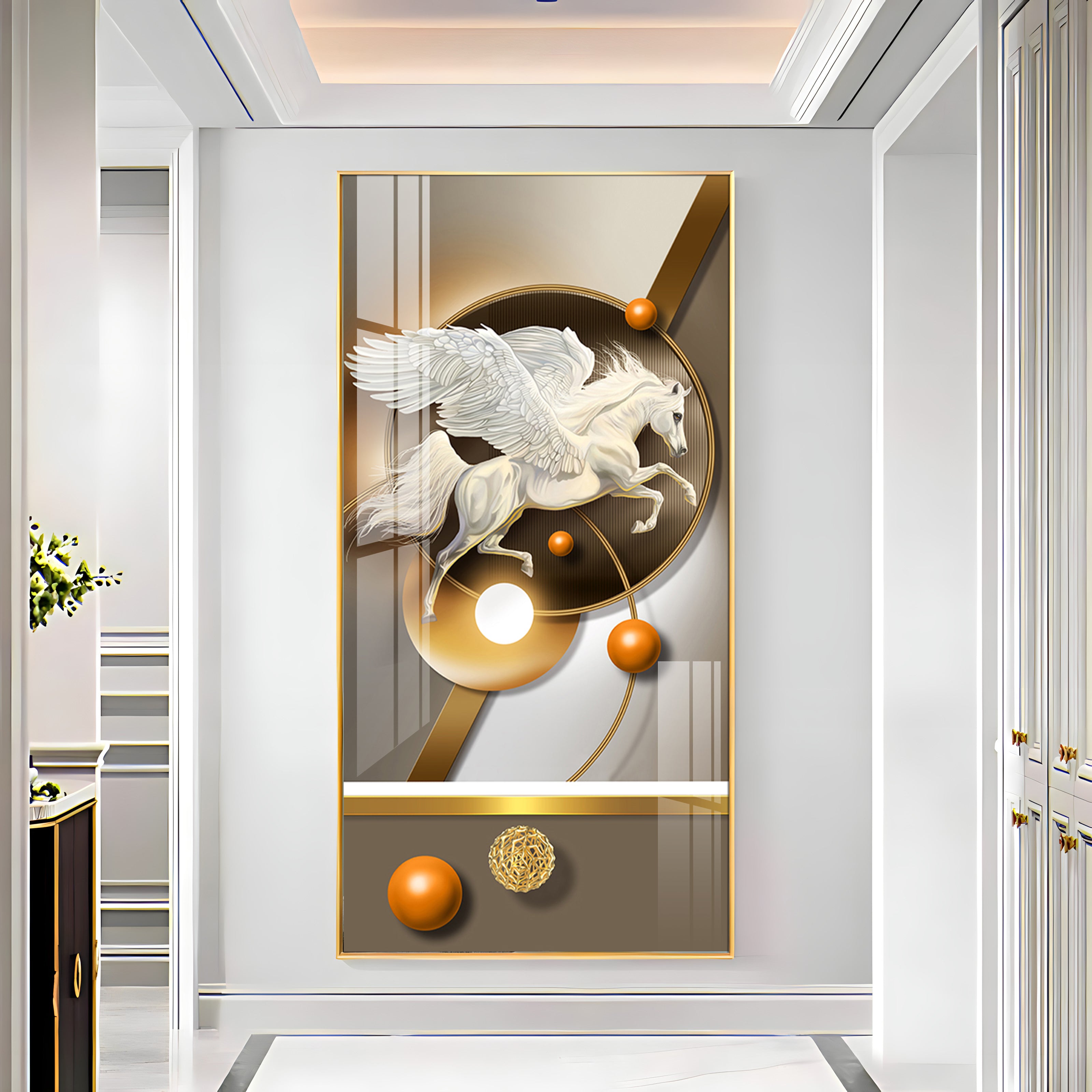 Flying Horse Premium Acrylic Vertical Wall Art