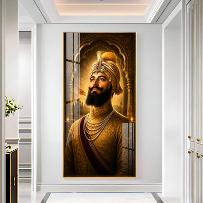 Spiritual Guru Gobind Singh Ji Premium Acrylic Vertical Wall Art