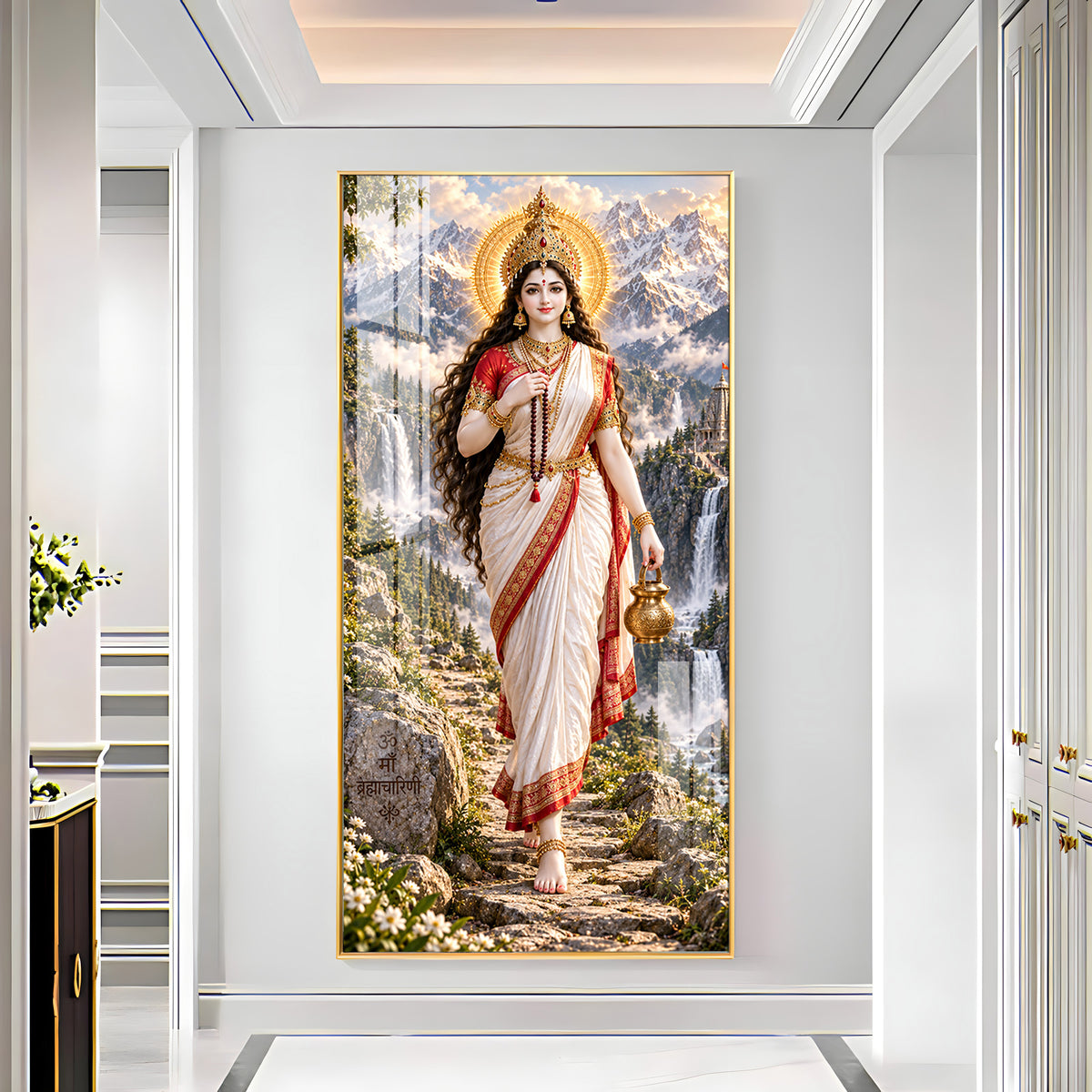 Mata Brahmacharini Premium Acrylic Vertical Wall Art