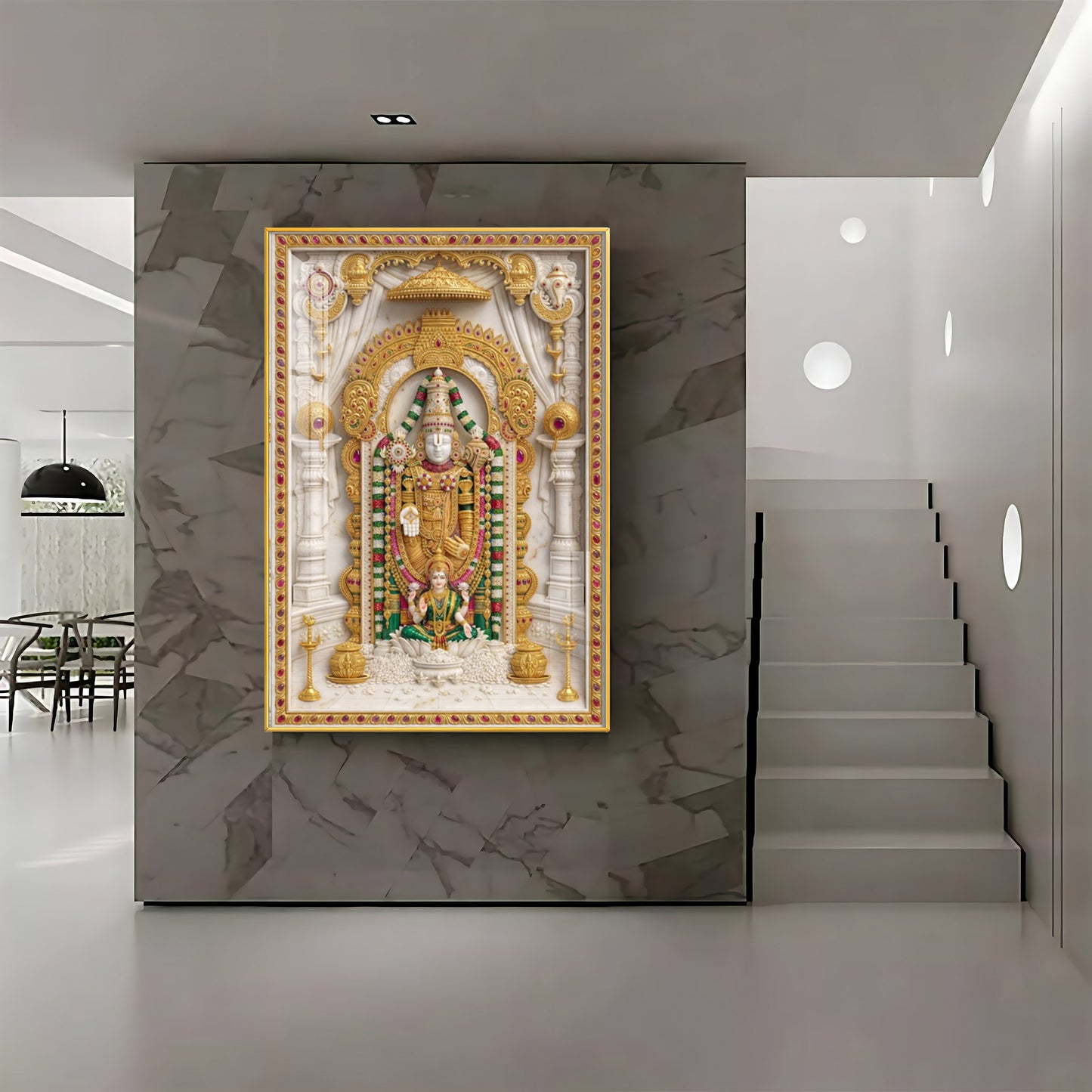 Divine Blessing Of Venkateswara Premium Acrylic Vertical Wall Art