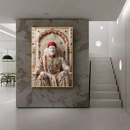 Royal Chhatrapati Shivaji Maharaj Premium Acrylic Vertical Wall Art