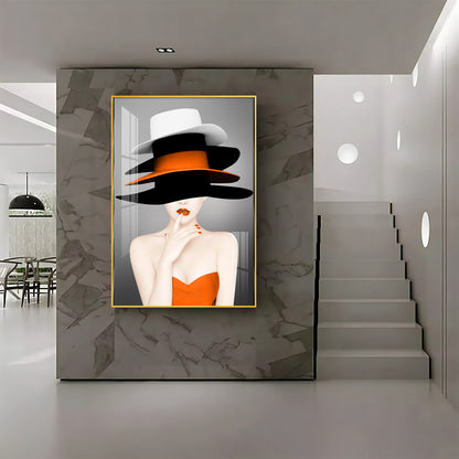 Modern Girl Classy Look Premium Acrylic Vertical Wall Art