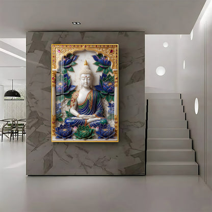 Radiance of Inner Peace of Buddha Premium Acrylic Vertical Wall Art