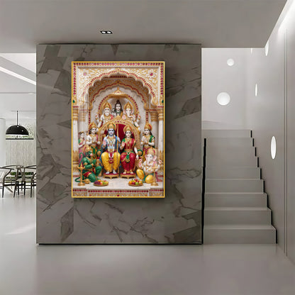 Divine Ram Darbar Premium Acrylic Vertical Wall Art