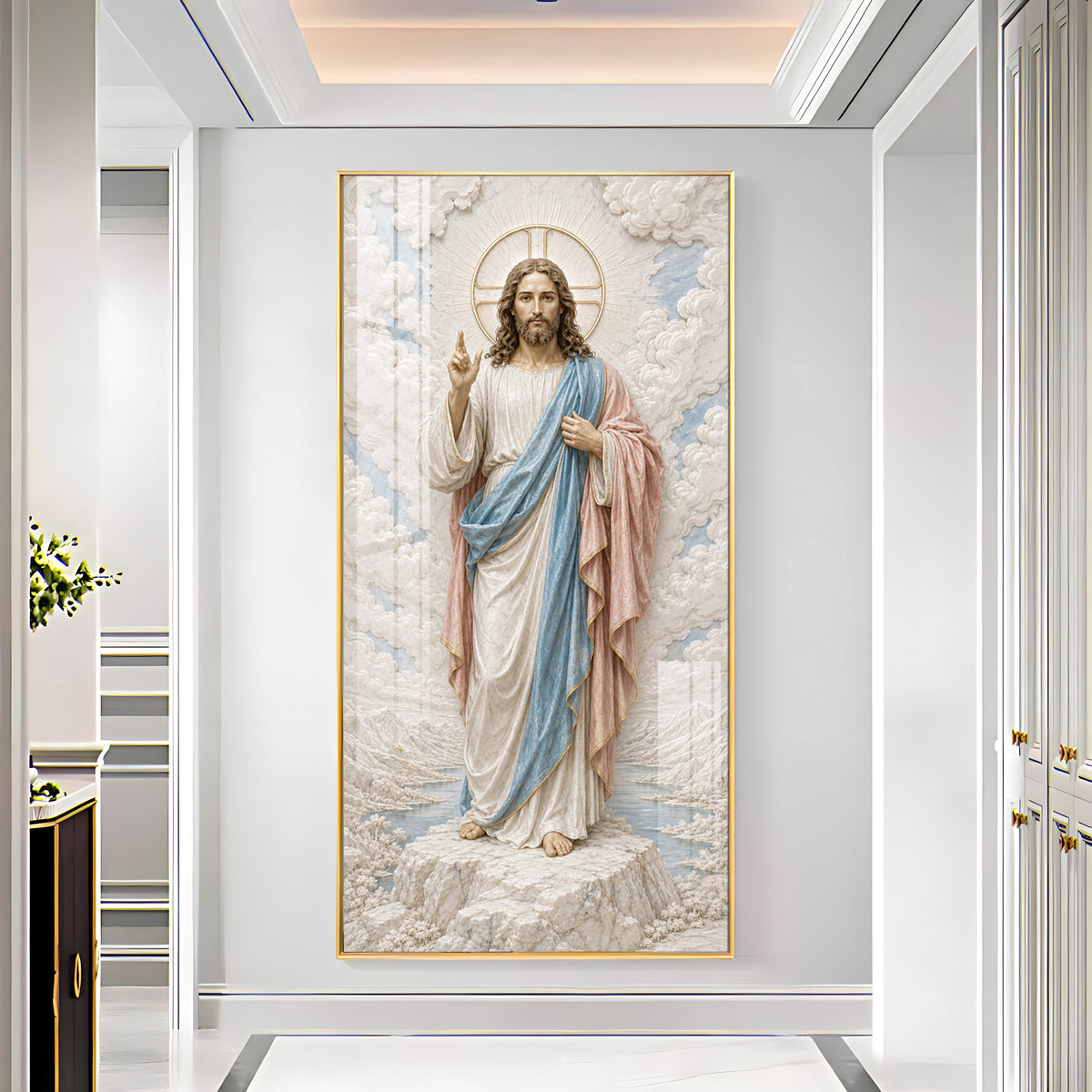 Jesus Christ Divine Premium Acrylic Vertical Wall Art