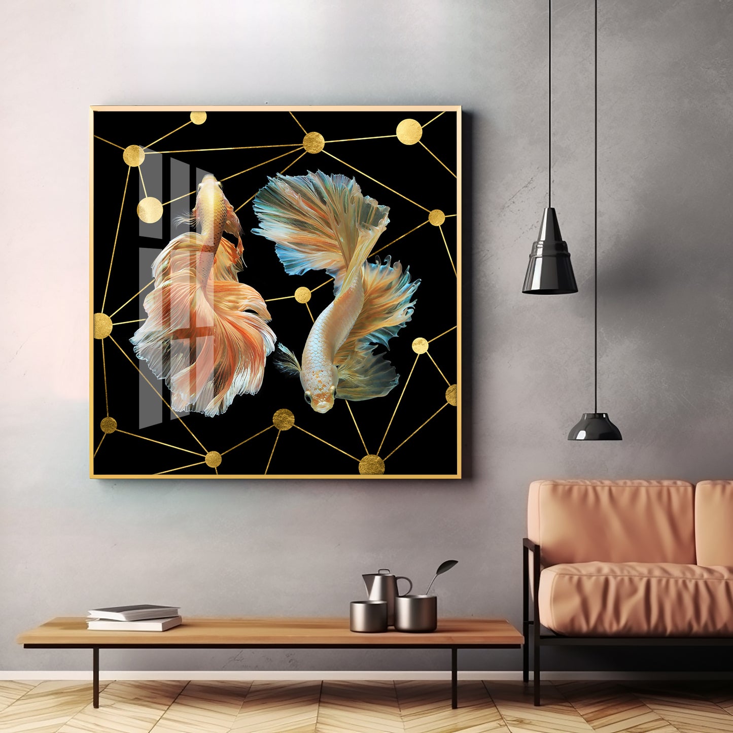 Betta Fish Premium Acrylic Square Wall Art