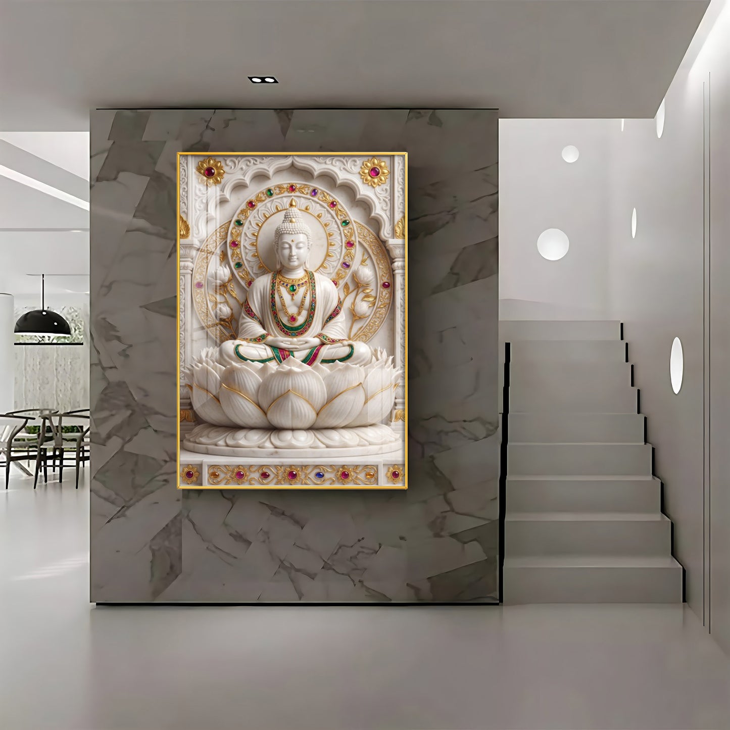 Peaceful Buddha Meditation Premium Acrylic Vertical Wall Art