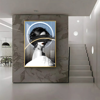Classic Charm Of Modern Girl Premium Acrylic Vertical Wall Art