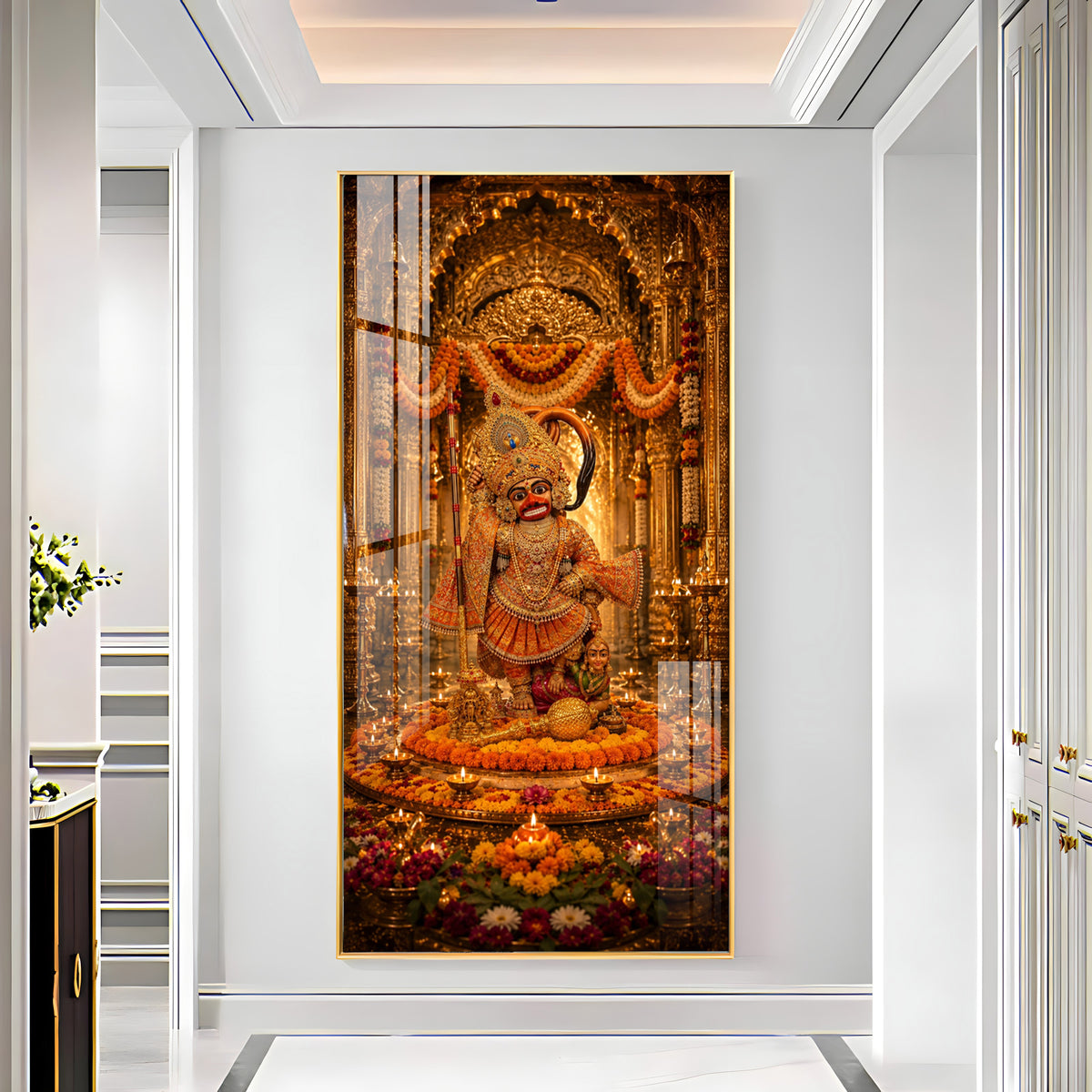 Divine Salangpur Hanumanji Premium Acrylic Vertical Wall Art
