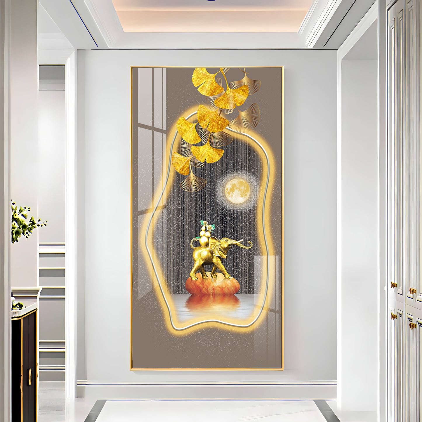 Elephant Equine Elegance Premium Acrylic Vertical Wall Art