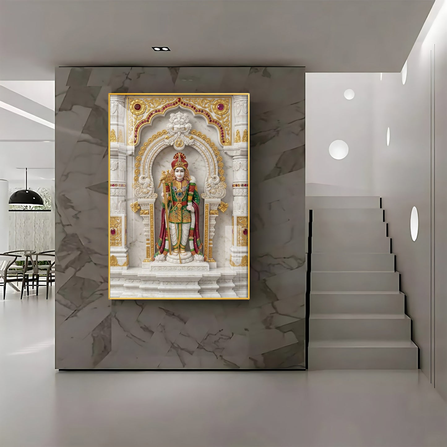 Lord Subramanya Premium Acrylic Vertical Wall Art