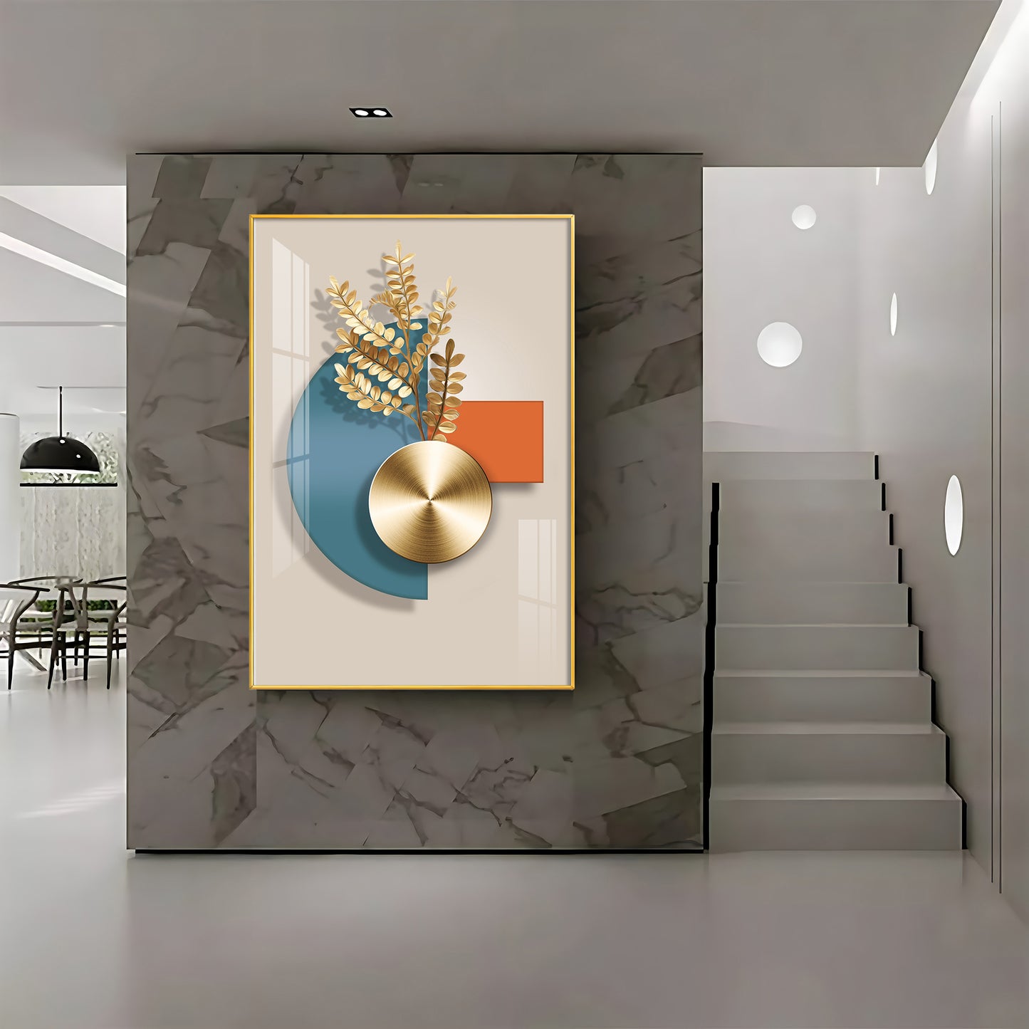 Blue Sphere Sentinel Premium Acrylic Vertical Wall Art