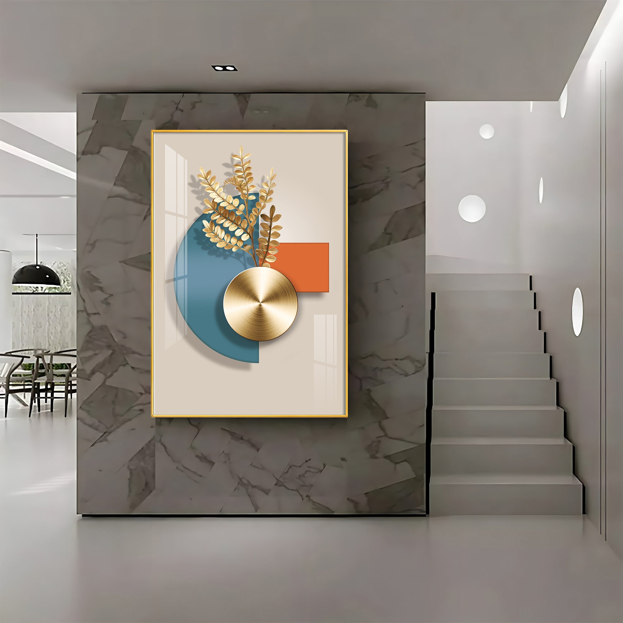 Blue Sphere Sentinel Premium Acrylic Vertical Wall Art